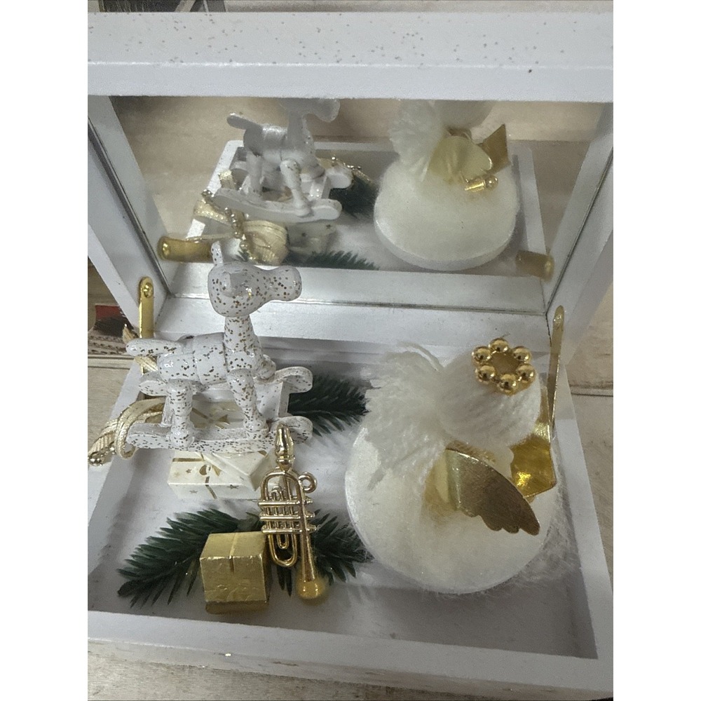 Vintage Weihnachts Musikdose Angel Music Box With Original Box Fast Shipping - Picture 3 of 11